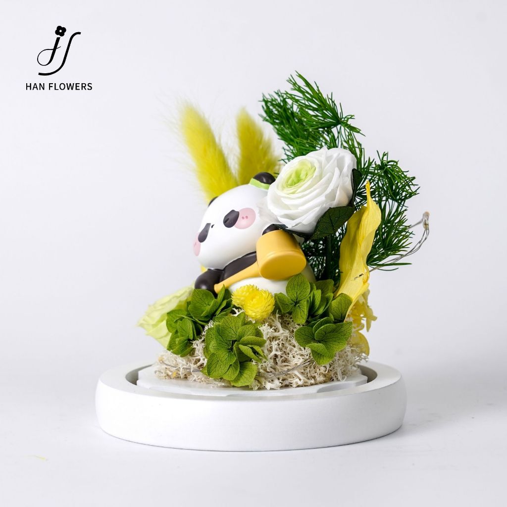 Chinese Food Style Tea-Pouring Panda (LED Light)