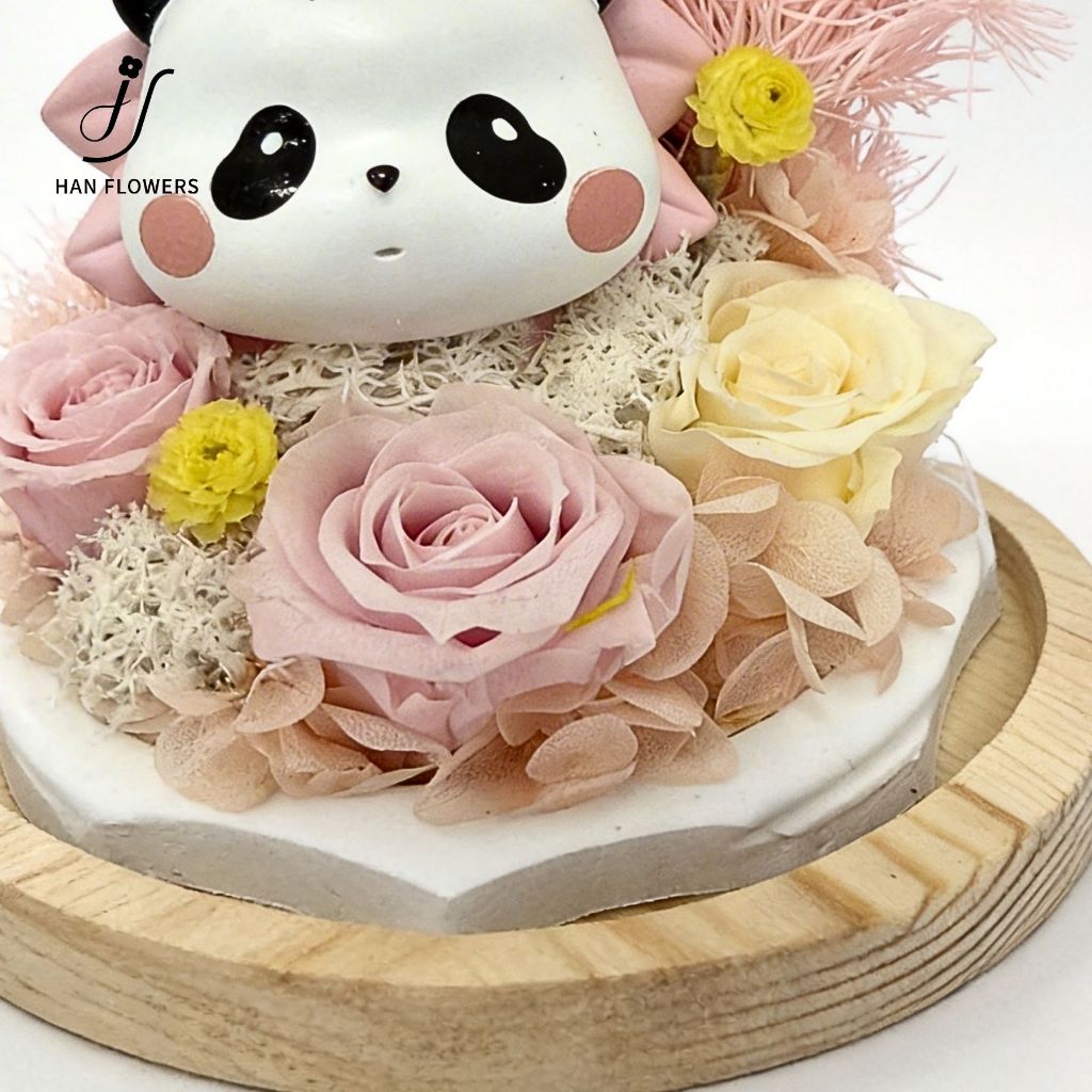 Preserved Flowers Blossoms of Wealth Panda