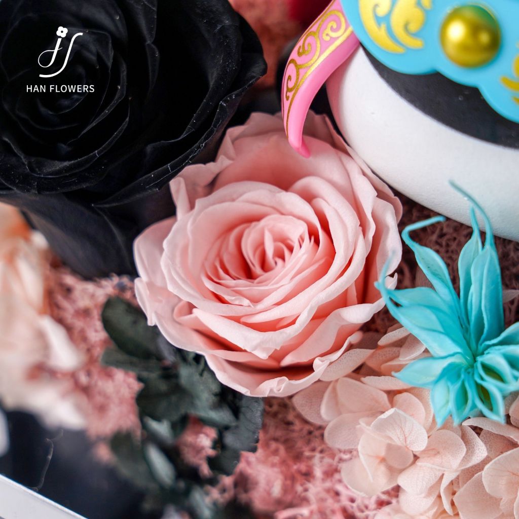 Preserved Flower Sichuan Opera Bian Lian Face-Changing Panda Pink Series