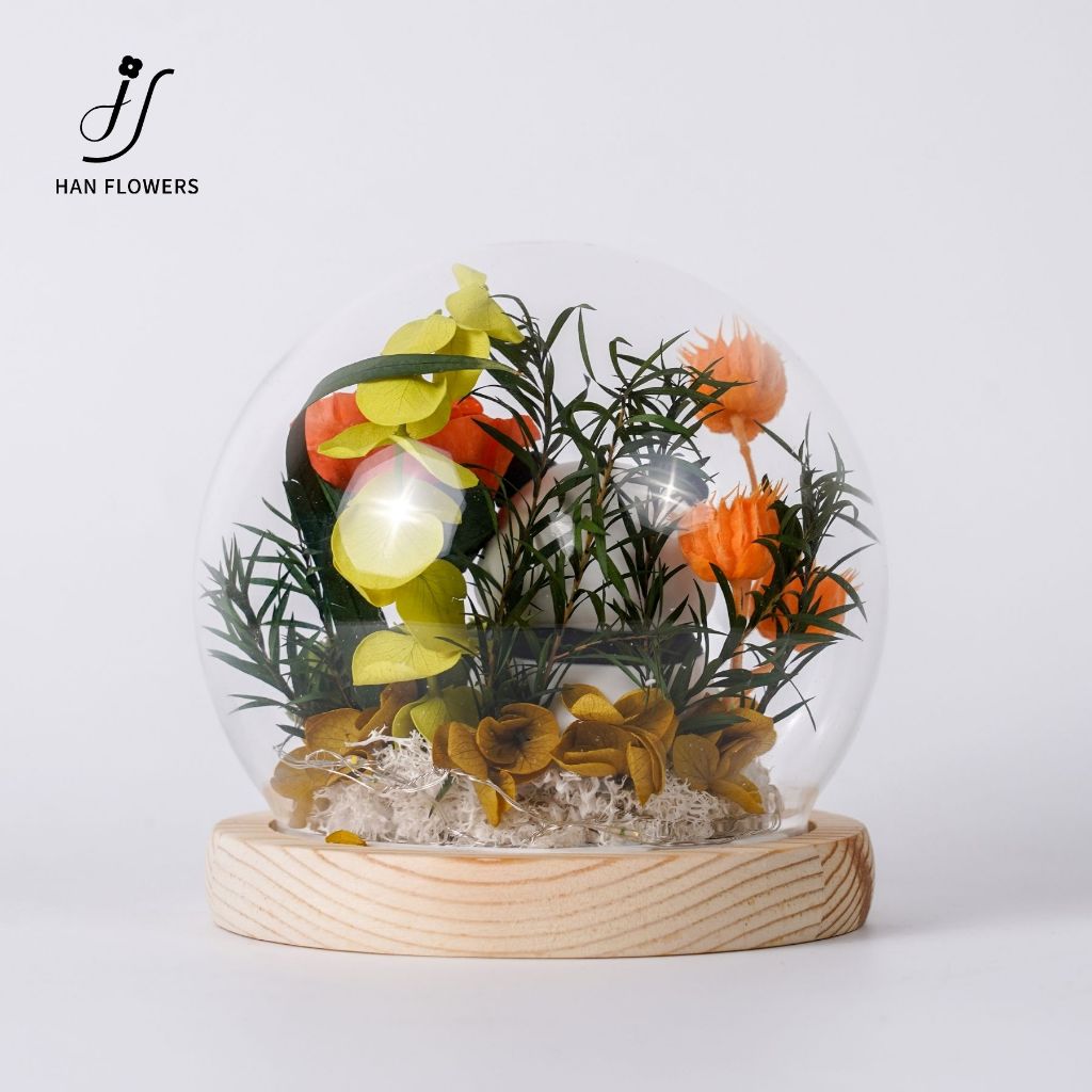 Preserved Flower Cutie Panda ( LED Light )