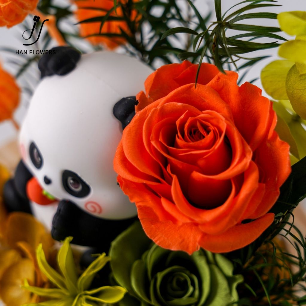 Preserved Flower Cutie Panda ( LED Light )