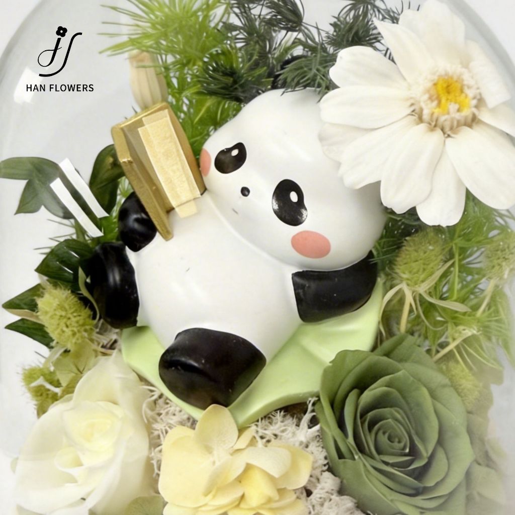 Preserved Flower Peaceful Panda
