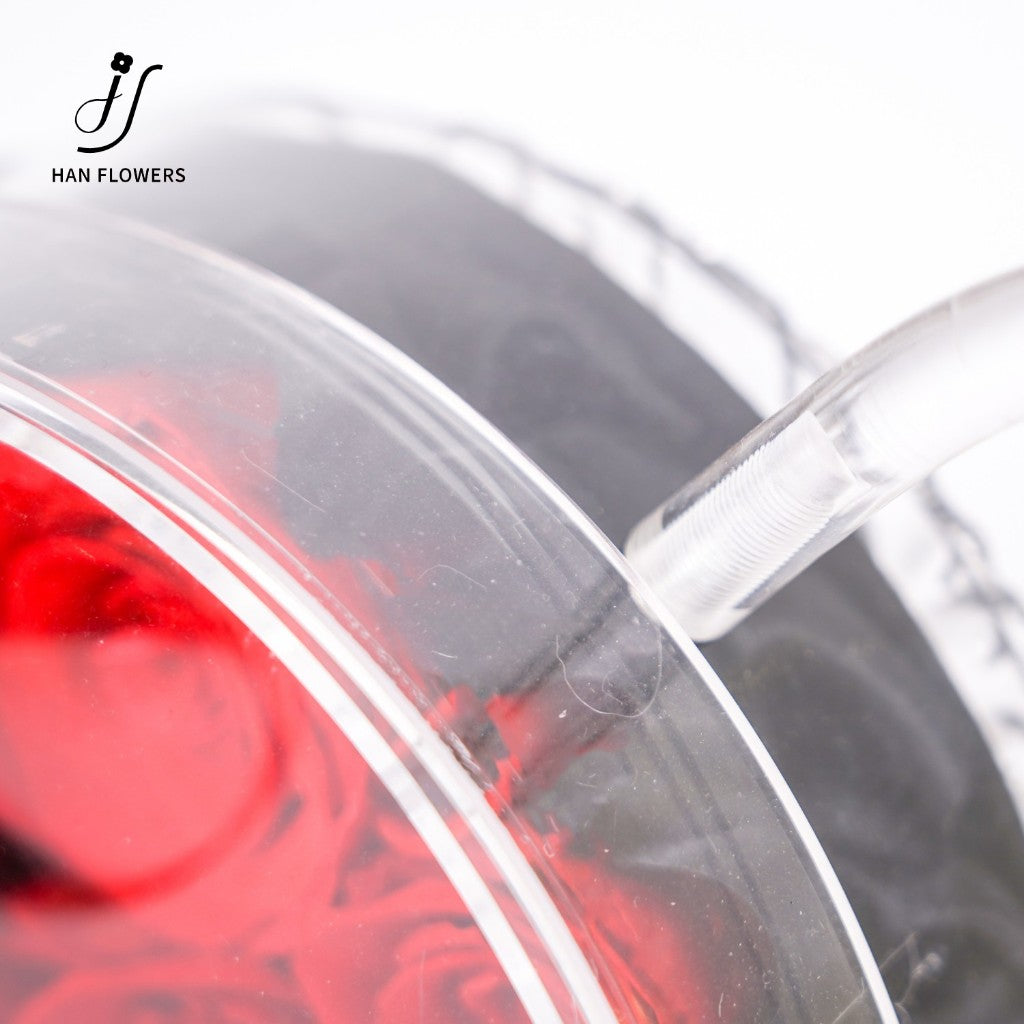 Preserved Roses Heart Shape Acrylic Box